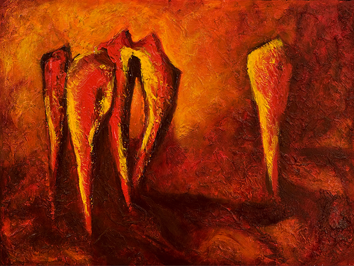 Consultation in Red / La consultation en rouge
2012, Christine Fogl
Acrylic on canvas / Acrylique sur toile
40’’ X  30’’